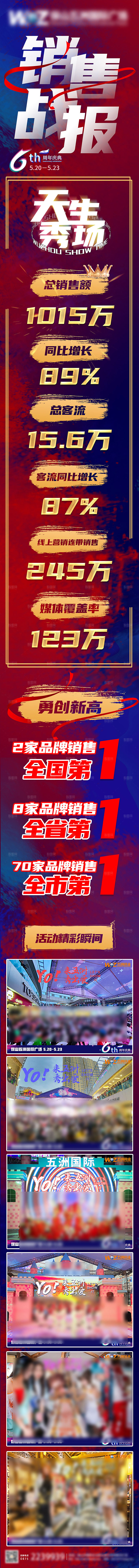 红色大气战报喜报激励海报