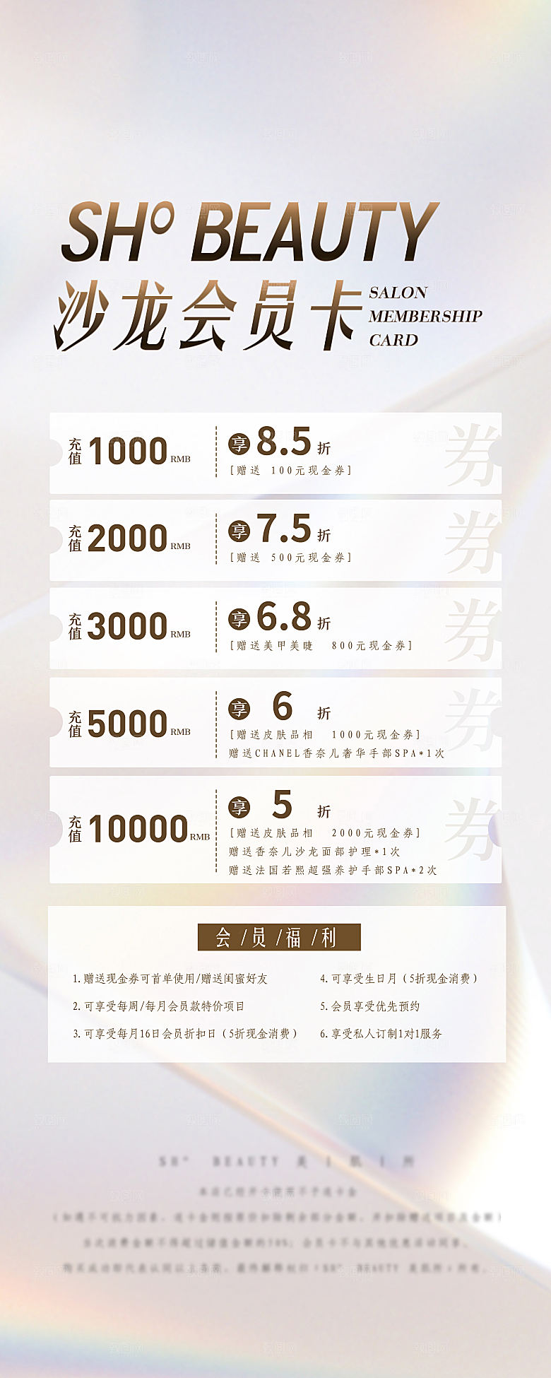 医美项目价格表海报