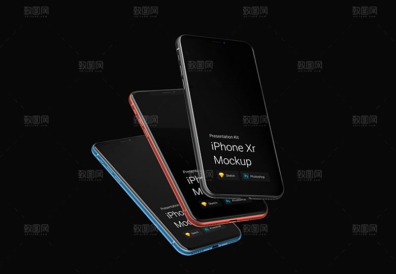 苹果xr手机iphoneXR界面展示样机