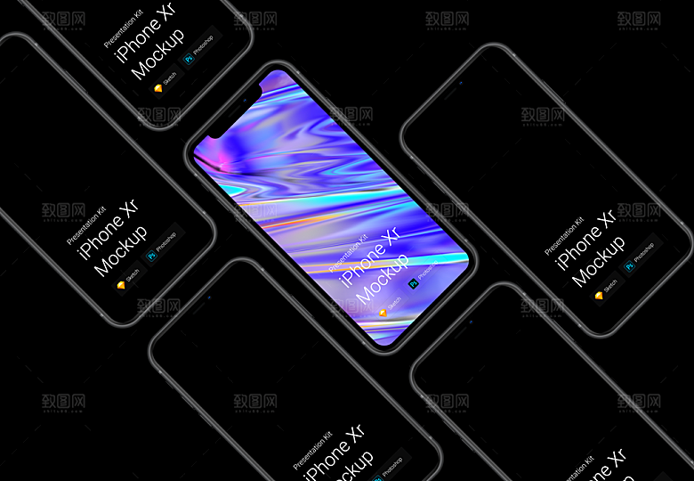 苹果xr手机iphoneXR界面展示样机