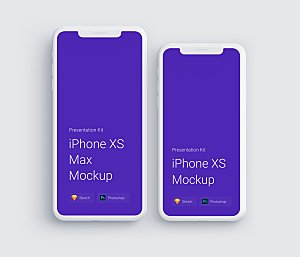 苹果xs手机iphoneXS界面展示样机