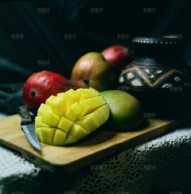 热带水果芒果摄影素材