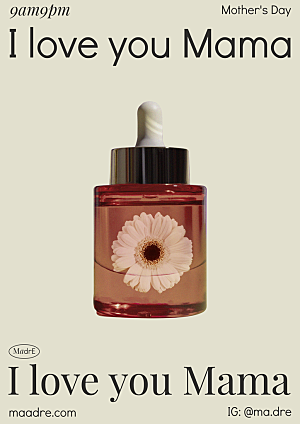 母亲节香水广告海报模板