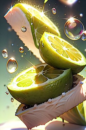 多汁美味柠檬水果美食系列图