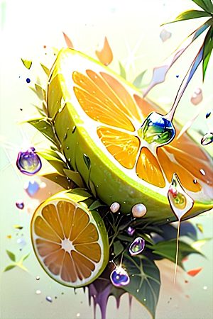 多汁美味柠檬水果美食系列图