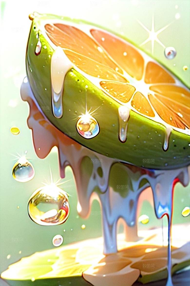 柠檬水果多汁美味系列图
