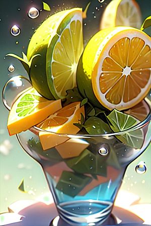 柠檬水果多汁美味系列图