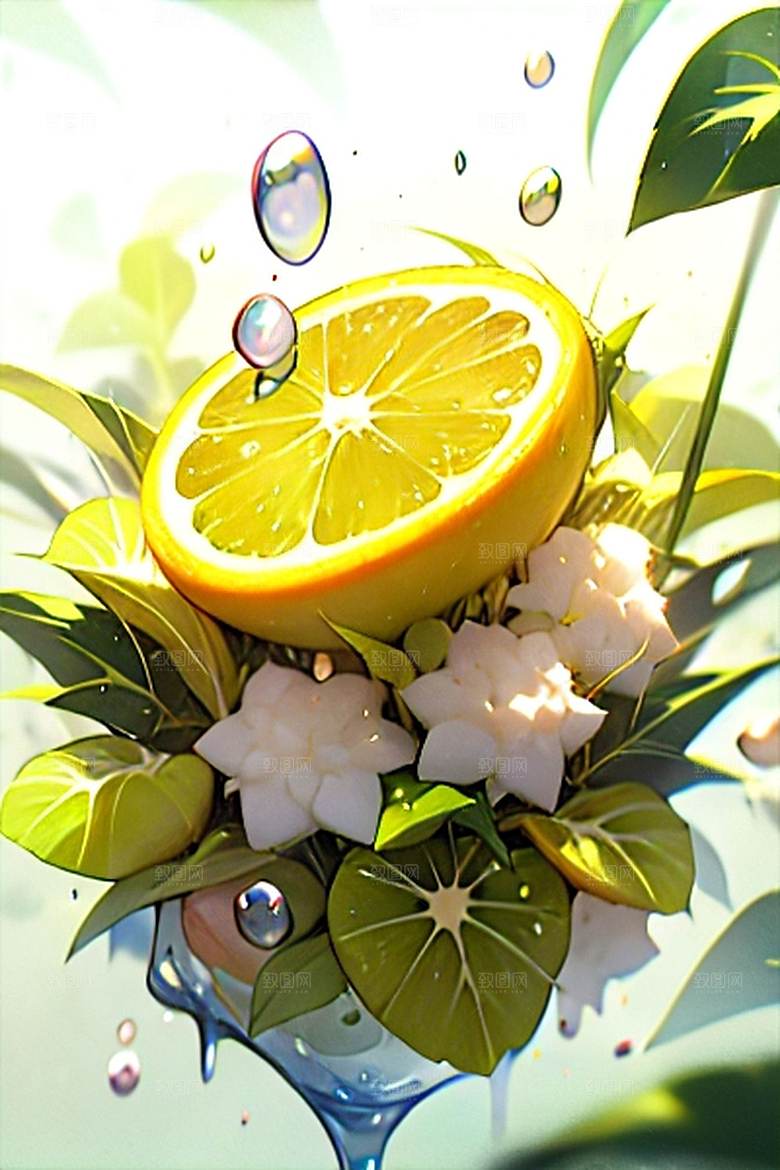 柠檬水果多汁美味系列图