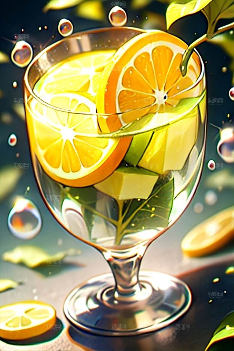 多汁水果柠檬美味系列图