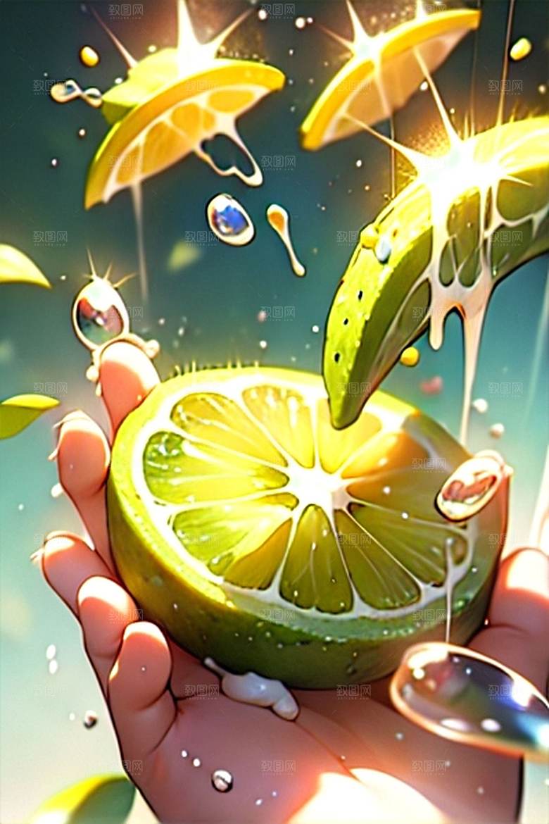 多汁水果柠檬美味系列图
