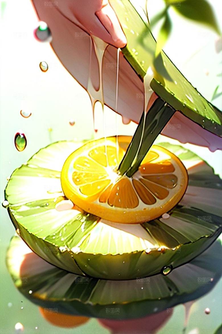 多汁水果柠檬美味系列图