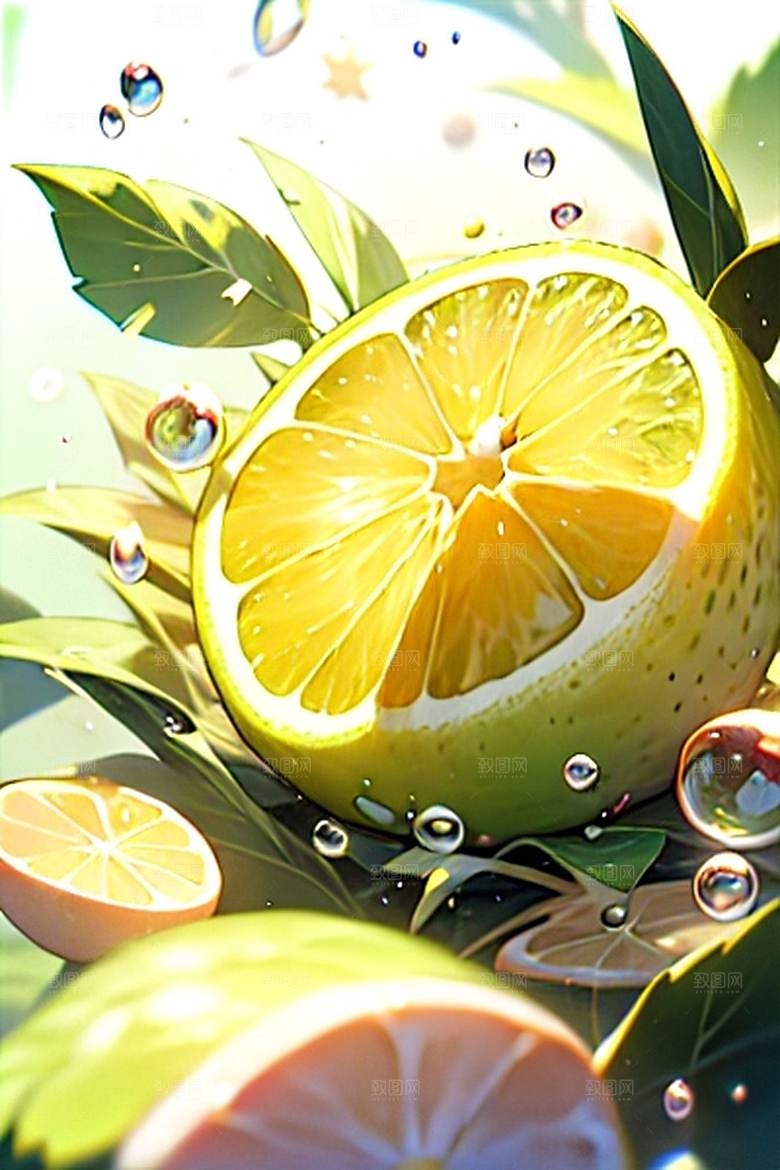 多汁水果柠檬美味系列图