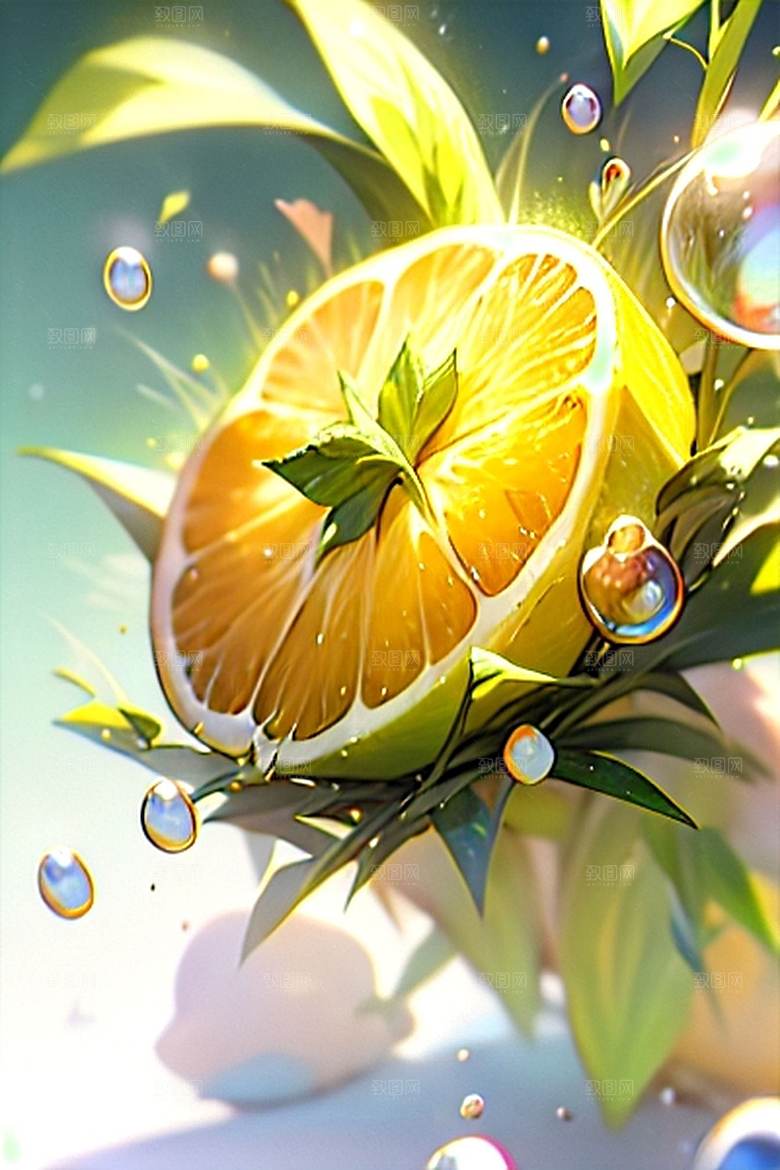 多汁水果柠檬美味系列图