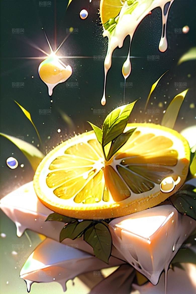 美味柠檬水果系列图