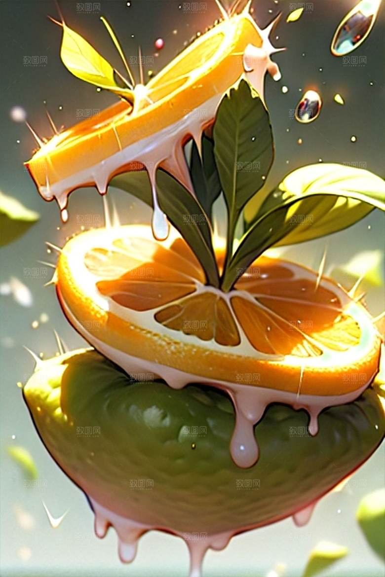 美味柠檬水果系列图