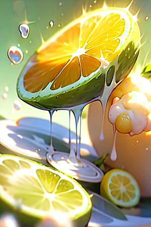 多汁鲜柠檬水果系列图