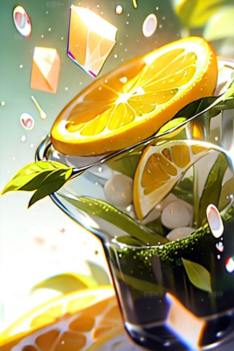 美味多汁鲜柠檬系列图