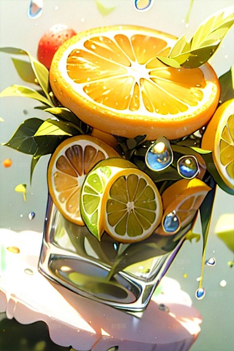 美味多汁鲜柠檬系列图