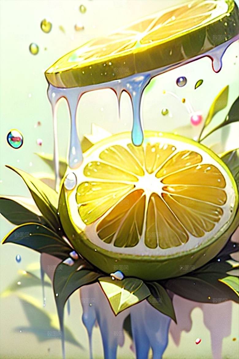多汁水果柠檬系列图