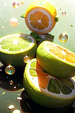 多汁水果柠檬系列图