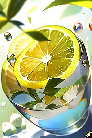 多汁水果柠檬系列图