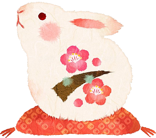 中秋节节日兔子月亮月饼图案素材
