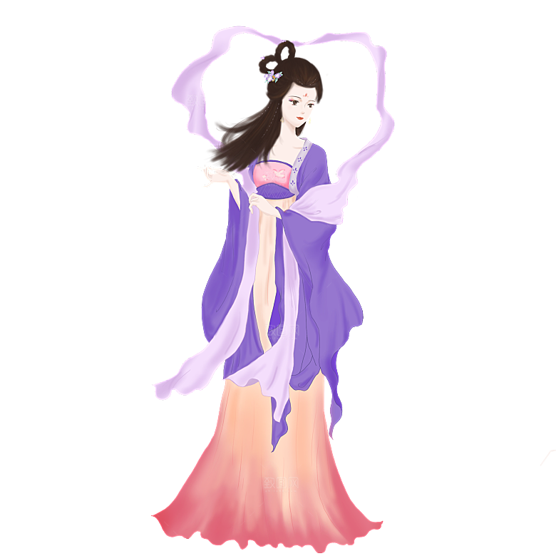 卡通可爱兔子月亮插画元素