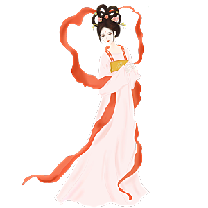 卡通可爱兔子月亮插画元素