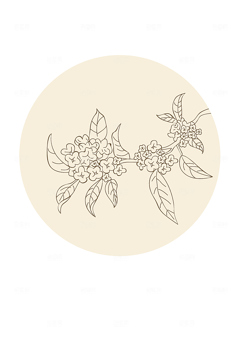 中秋节节日兔子月亮月饼图案素材
