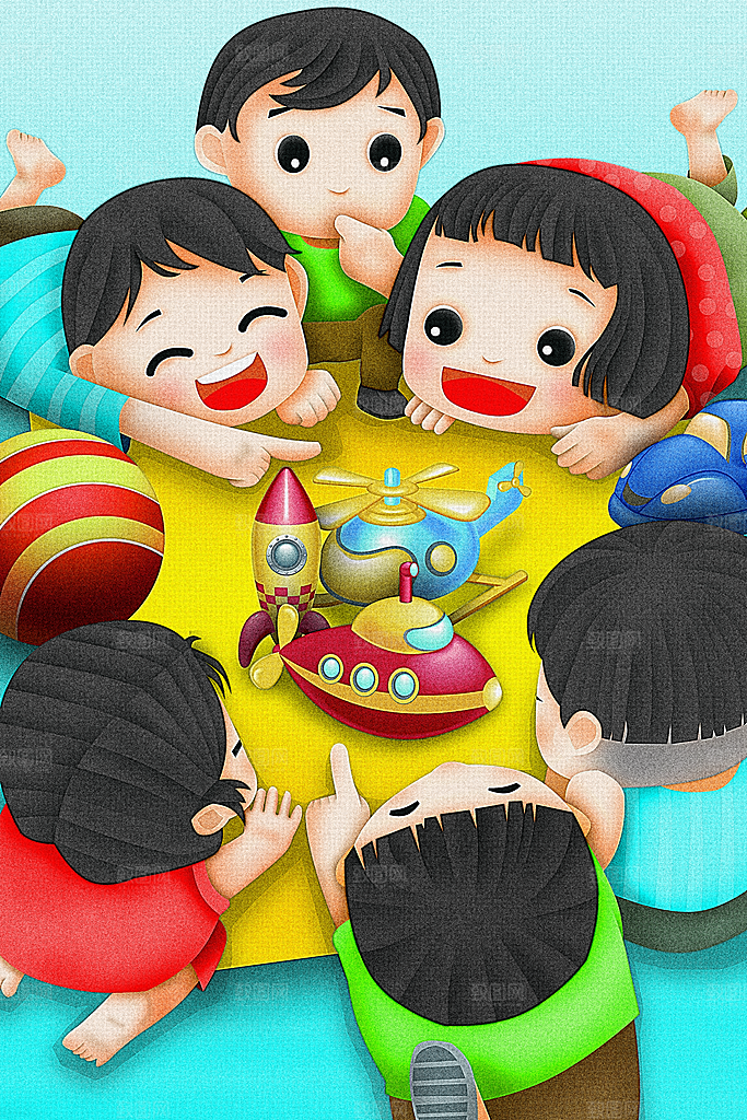 卡通六一儿童节插画海报设计