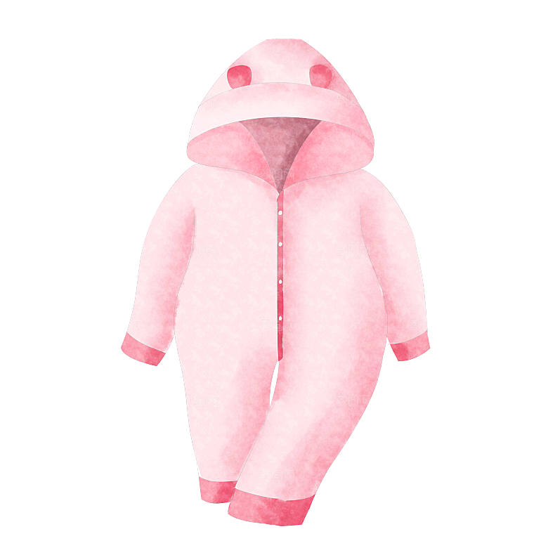 母婴用品插图素材手绘婴儿服装玩具素材
