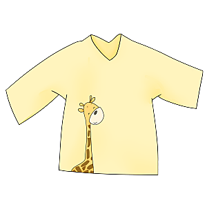 母婴用品插图素材手绘婴儿服装玩具