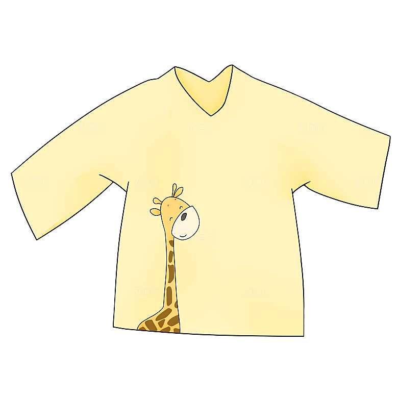 母婴用品插图素材手绘婴儿服装玩具