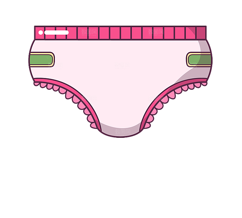 母婴用品插图素材手绘婴儿服装玩具