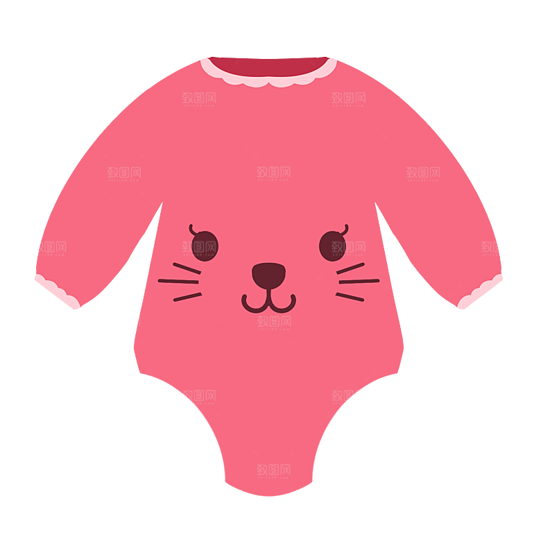 母婴用品插图素材手绘婴儿服装玩具素材