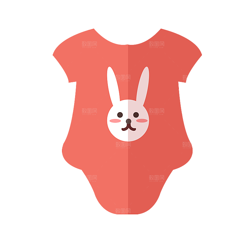 母婴用品插图素材手绘婴儿服装玩具素材