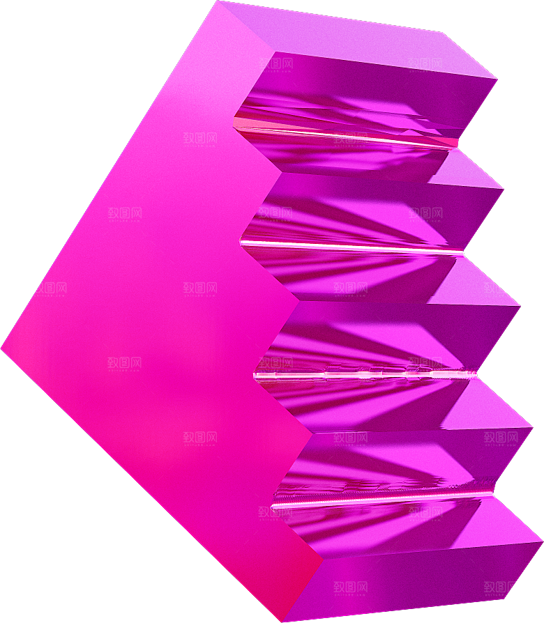 潮流艺术Y2K炫彩金属质感立体图形元素