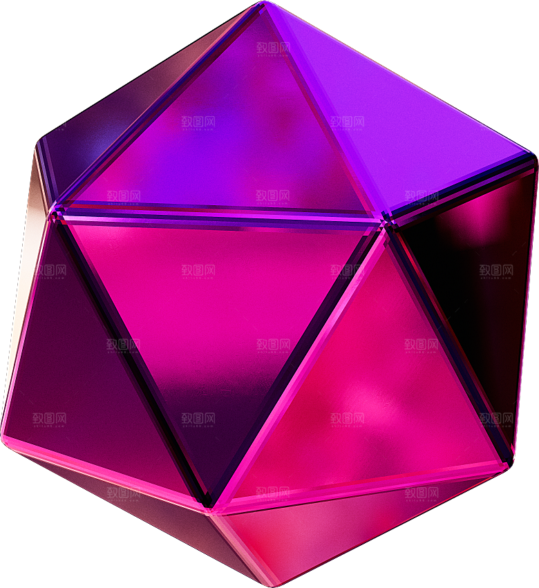 潮流艺术Y2K炫彩金属质感3D图形素材
