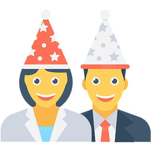 派对主题图标素材生日派对惊喜气氛聚会