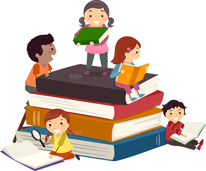 卡通儿童学生同学老师上课教室设计素材