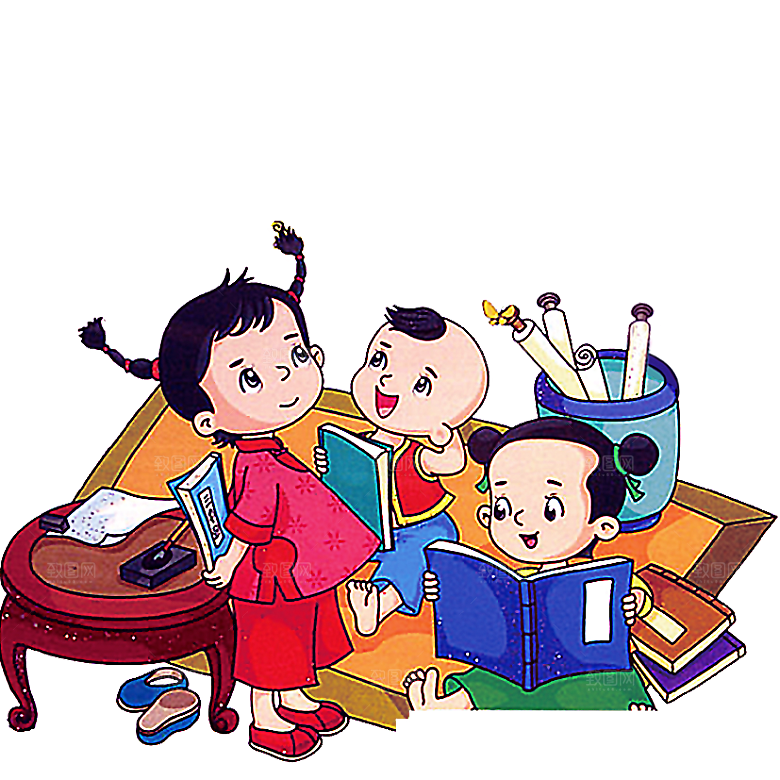 卡通儿童学生同学老师上课教室设计素材元素