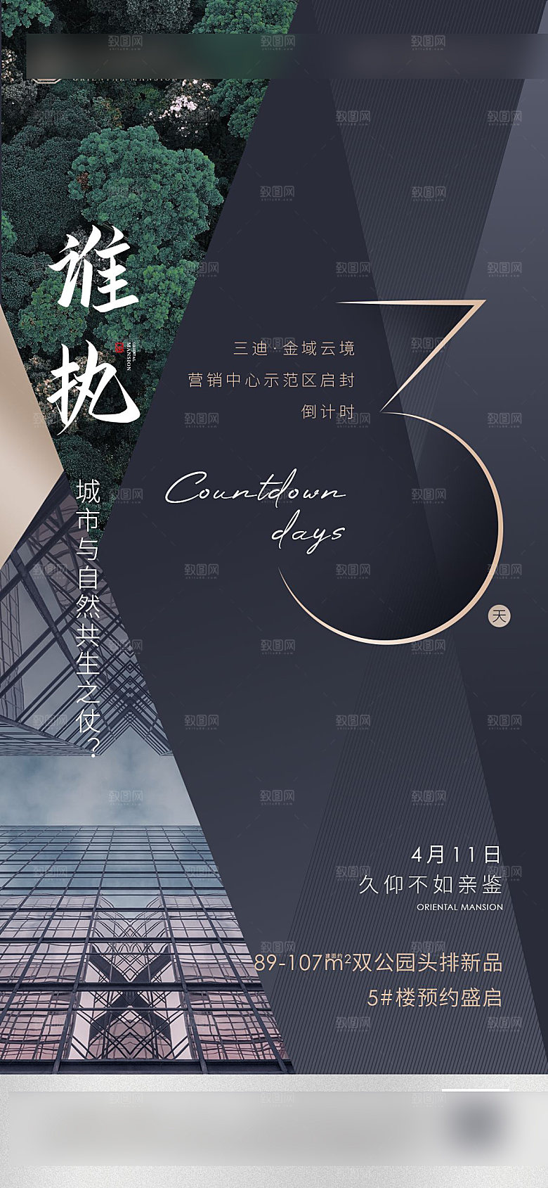 高端质感倒计时手机海报