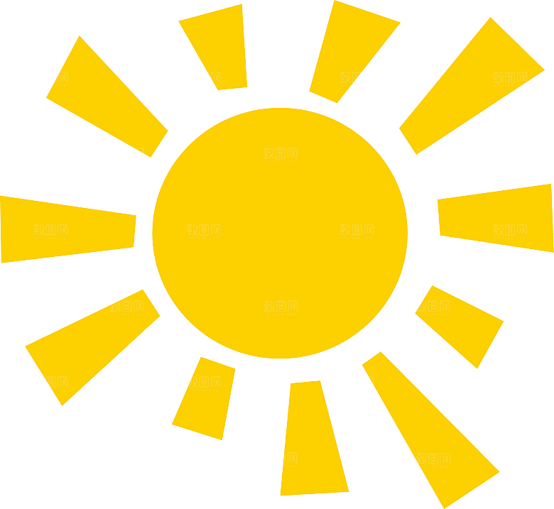 卡通儿童太阳爷爷可爱图案ps设计元素