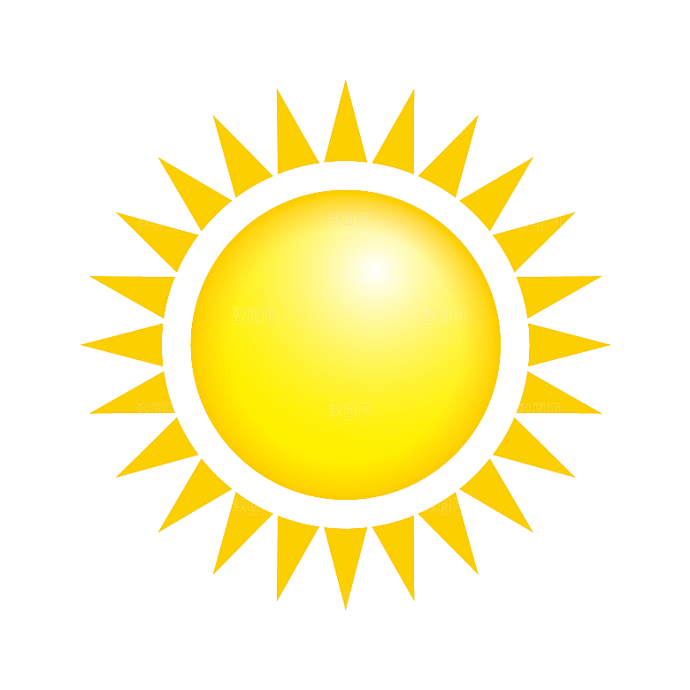 卡通儿童太阳爷爷可爱图案ps设计元素素材