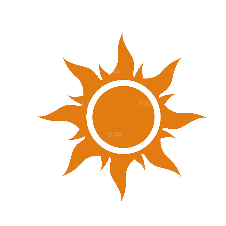 卡通儿童太阳爷爷可爱图案ps设计元素素材