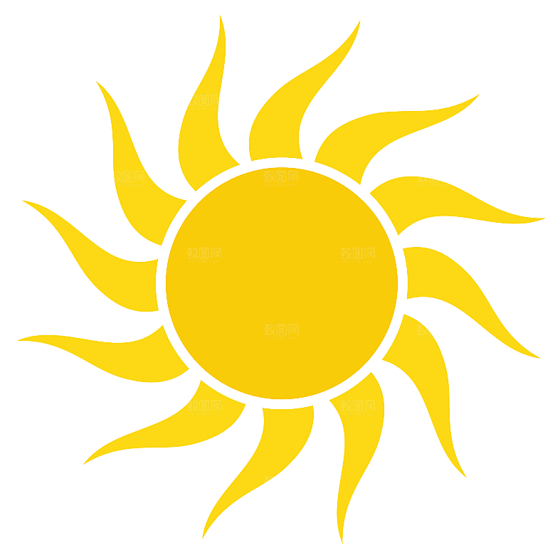 卡通儿童太阳爷爷可爱图案ps设计元素