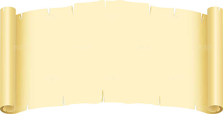 中国风传统复古风圣旨卷轴画轴PNG