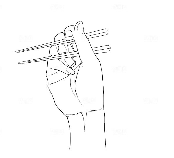 各做手部姿势线稿手持物品同姿势