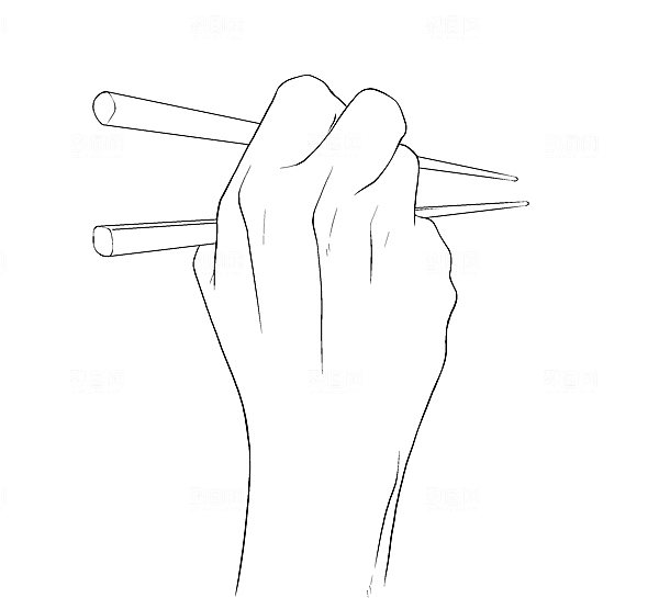 各做手部姿势线稿手持物品同姿势高清图片
