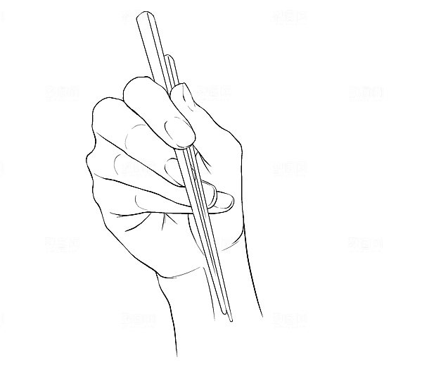 各做手部姿势线稿手持物品同姿势高清图片